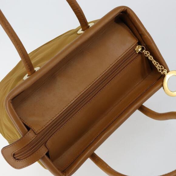CELINE Hand Bag Nylon Brown Gold - Picture 6 of 13